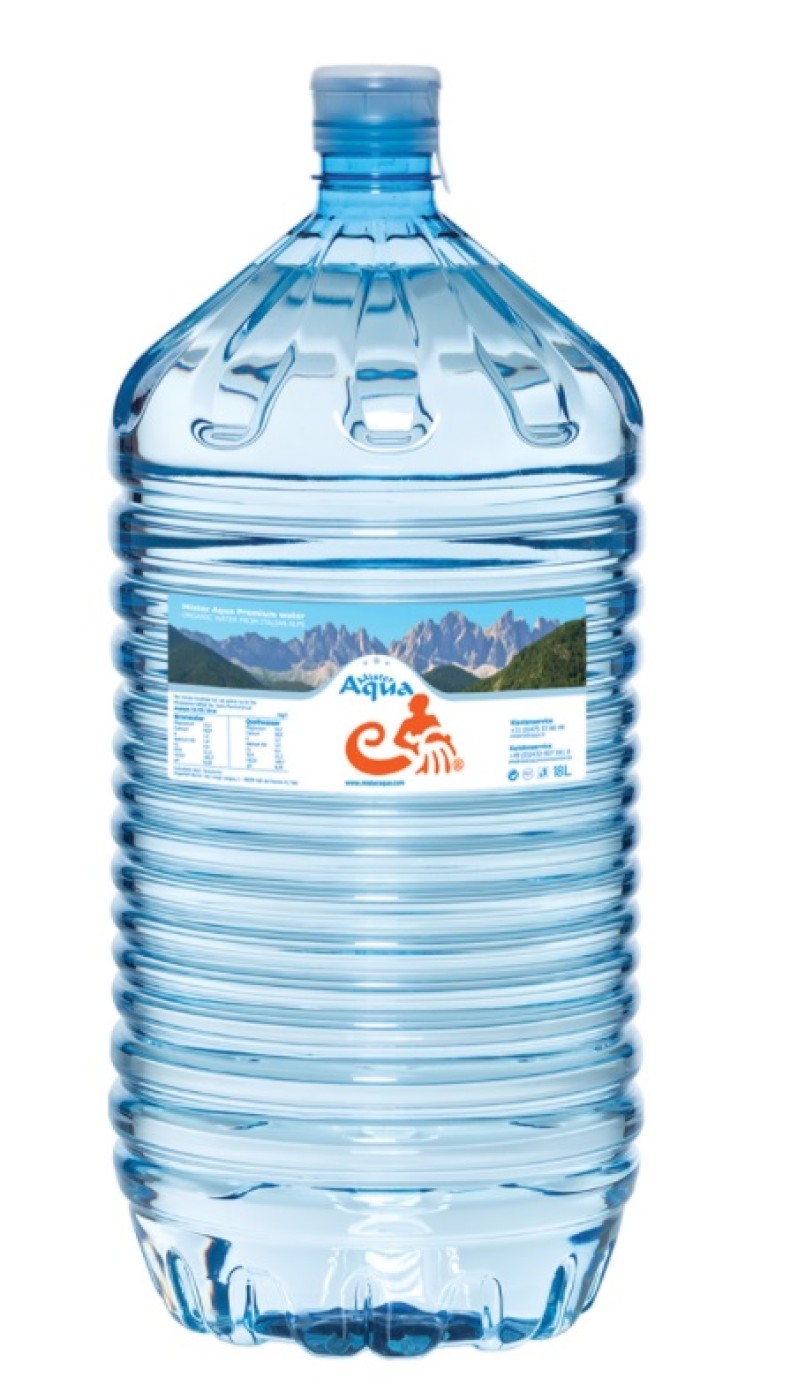 Mister Aqua Premium Water, one way bottle 18 liter Mister Aqua Premium Water, one way bottle 18 liter